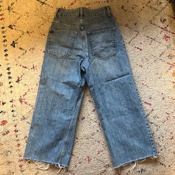 High-waisted cropped denim by TopShop, size 25 petite - Picture 4 of 5